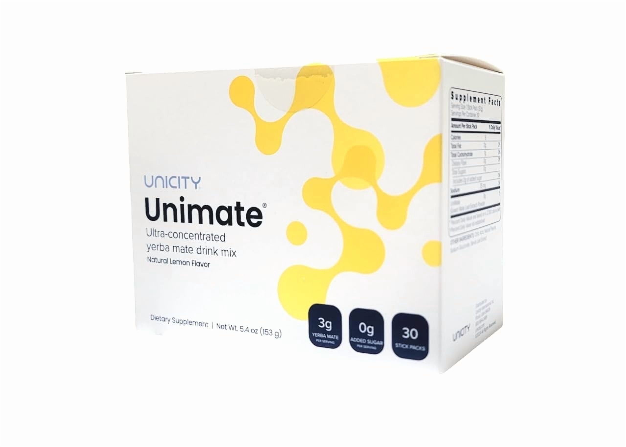 Unimate レモン 30本 ダイエットサプリ UNICITY UNIMATE LEMON GINGER (30 SACHETS) - Walmart.com