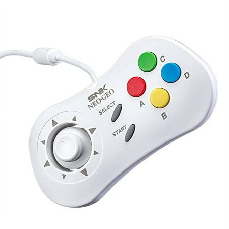 NEOGEO Mini Controller, SNK Wired Gamepads for NEO GEO Mini Arcade and NEO-GEO Arcade Stick Pro-White
