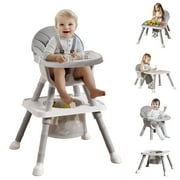 UNICOO  7-in-1 Convertible Baby High Chair, Baby Chair, High Chairs for Babies and Toddlers, Portable High Chair for Babies & Toddlers 6 Months-6 Years TX-KS-10-GW