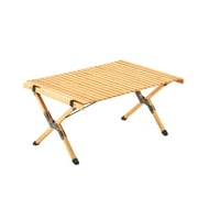 Japanese Style Square Folding Floor Table - 24" Low Coffee Table For Indoor/Outdoor, Bedroom, Picnic