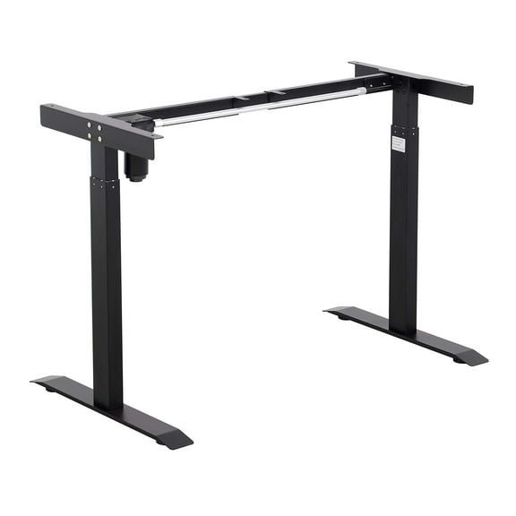 UNICOO® Electric Stand Up Desk Frame, Standing Desk Frame, Single Motor Ergonomic Standing Height Adjustable Base with 4 Memory LED Control Panel (Single Motor Frame - Black)