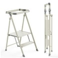 thumbnail image 1 of UNICOO® Foldable Toddler Tower - 2-Step Ladder for Adult, Toddler Tower Foldable & Compact - Foldable Kitchen Tower, Kids Step Stool, Folding Toddler Tower for Kitchen & Bathroom (Smoky Gray), 1 of 9