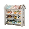 thumbnail image 1 of UNICOO® Kids 4-Tier Toy Storage Organizer, Toy Organizer Shelf, Fun Candy House Design, Toy Shelves Organizer with 12 Bins, Toy Organizer Rack Durable and Safe HDPE Material, 1 of 7
