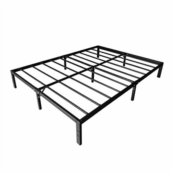 UNICOO® Metal Platform Bed Frame Heavy Duty Steel Slat/Anti-Slip Support/Easy Assembly/Mattress Foundation/Bed Frame/Noise Free/No Box Spring Needed (Queen)