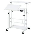 thumbnail image 1 of UNICOO® Portable Standing Desk on Wheels, Height Adjustable Mobile Standing Desk, Versatile Standing Portable Desk for Home Office, Rolling Sit-Stand Workstation, Ergonomic Design (U101-WW), 1 of 7