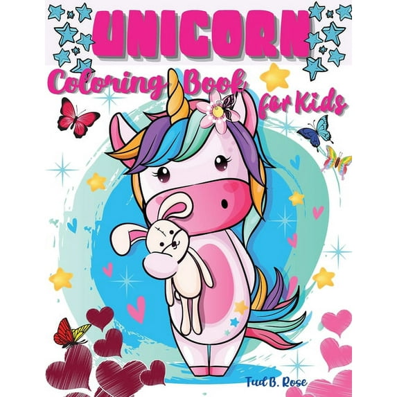 UNICORN Coloring Book for Kids: Amazing unicorns coloring pages for kids ages 4-8/ Almost 50 adorable designs for girls