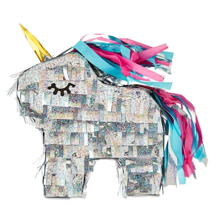 Mini Silver Foil Unicorn Pinata, 6.5", by Way To Celebrate