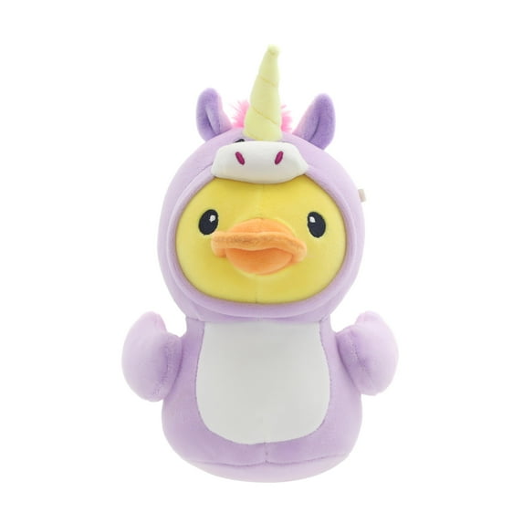 6.5" Quackerz™ Duck Plush in Unicorn Onesie