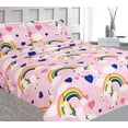 thumbnail image 1 of Gorgeous Home Linen Unicorn Rainbow Full Printed 4 Pc Sheet Set Premium Collection Bedding New Designs, 1 of 1