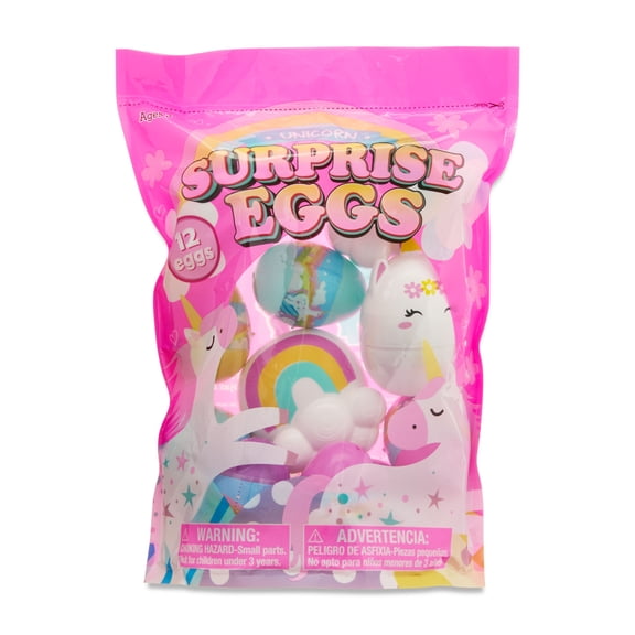 Multicolor Prefilled Unicorn Surprise Eggs, 12 Count, Easter by Way To Celebrate