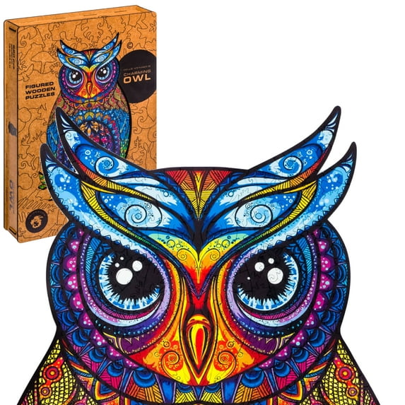 UNIDRAGON Charming Owl Wooden Jigsaw Puzzle RS 650 Pieces
