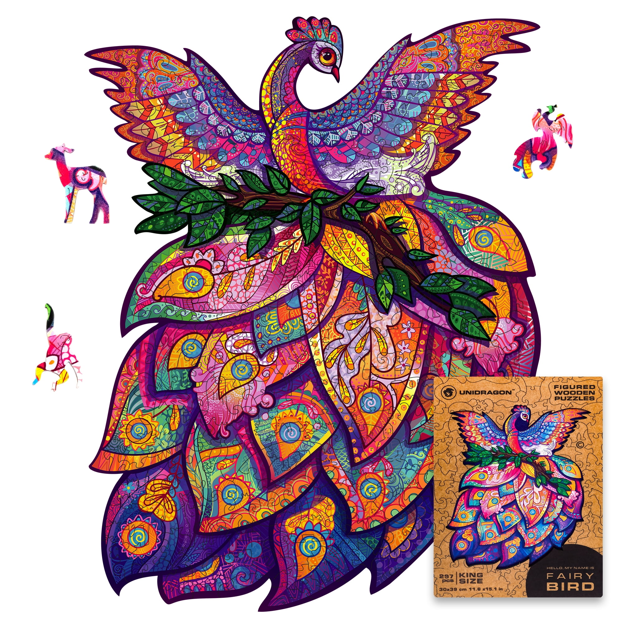 UNIDRAGON Fairy Bird Wooden Jigsaw Puzzle KS 297 Pieces - Walmart.com