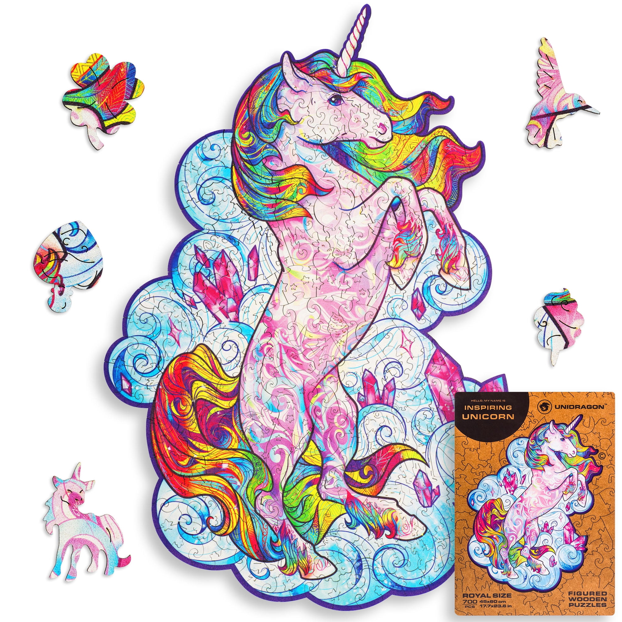 UNIDRAGON Inspiring Unicorn Wooden Jigsaw Puzzle RS 700 Pieces ...