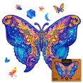 thumbnail image 1 of UNIDRAGON Intergalaxy Butterfly Wooden Jigsaw Puzzle KS 306 Pieces, 1 of 9