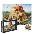 thumbnail image 1 of UNIDRAGON Wooden Puzzle The Tower Of Babel By Pieter Bruegel 1000 Pieces, 1 of 10