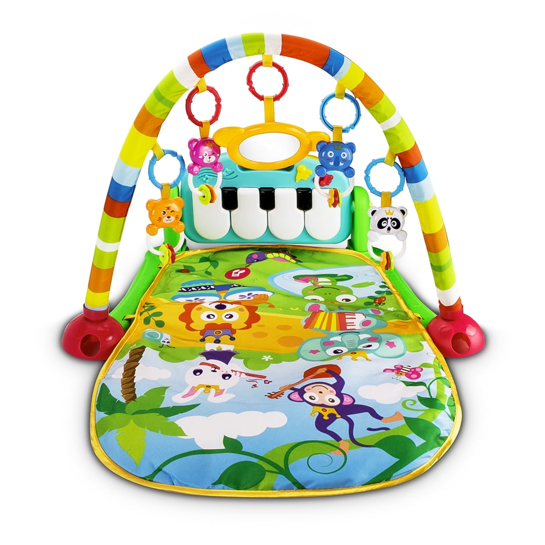 5 in 1 Baby Playmat Kick Lay Play Piano Safari Fitness Gym/Arch Musical Mat  UK