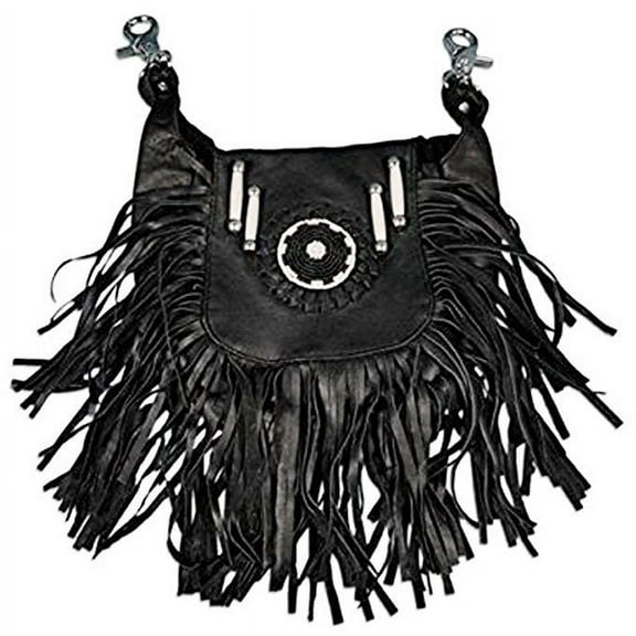 UNIK Adult Leather Solid Print Belt Bag Cross Body, Black, 1-Piece