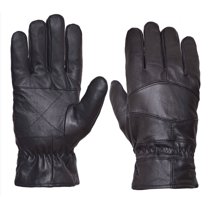 UNIK Men's Full-Finger Elastic Cowhide Leather Motorcycle Gloves - Black (M)