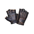 thumbnail image 1 of UNIK Men's Gel Palm Cowhide Leather Fingerless Gloves - Distressed Brown (3XL), 1 of 1