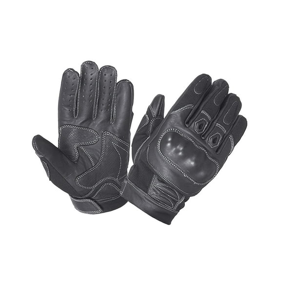 UNIK Men's Knuckle Armor Full-Finger Cowhide Leather Motorcycle Gloves (3XL)