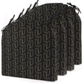 thumbnail image 1 of UNIKOME 17" x 16" Black/Yellow Patio Chair Outdoor Seating Cushions (4 Count), 1 of 7