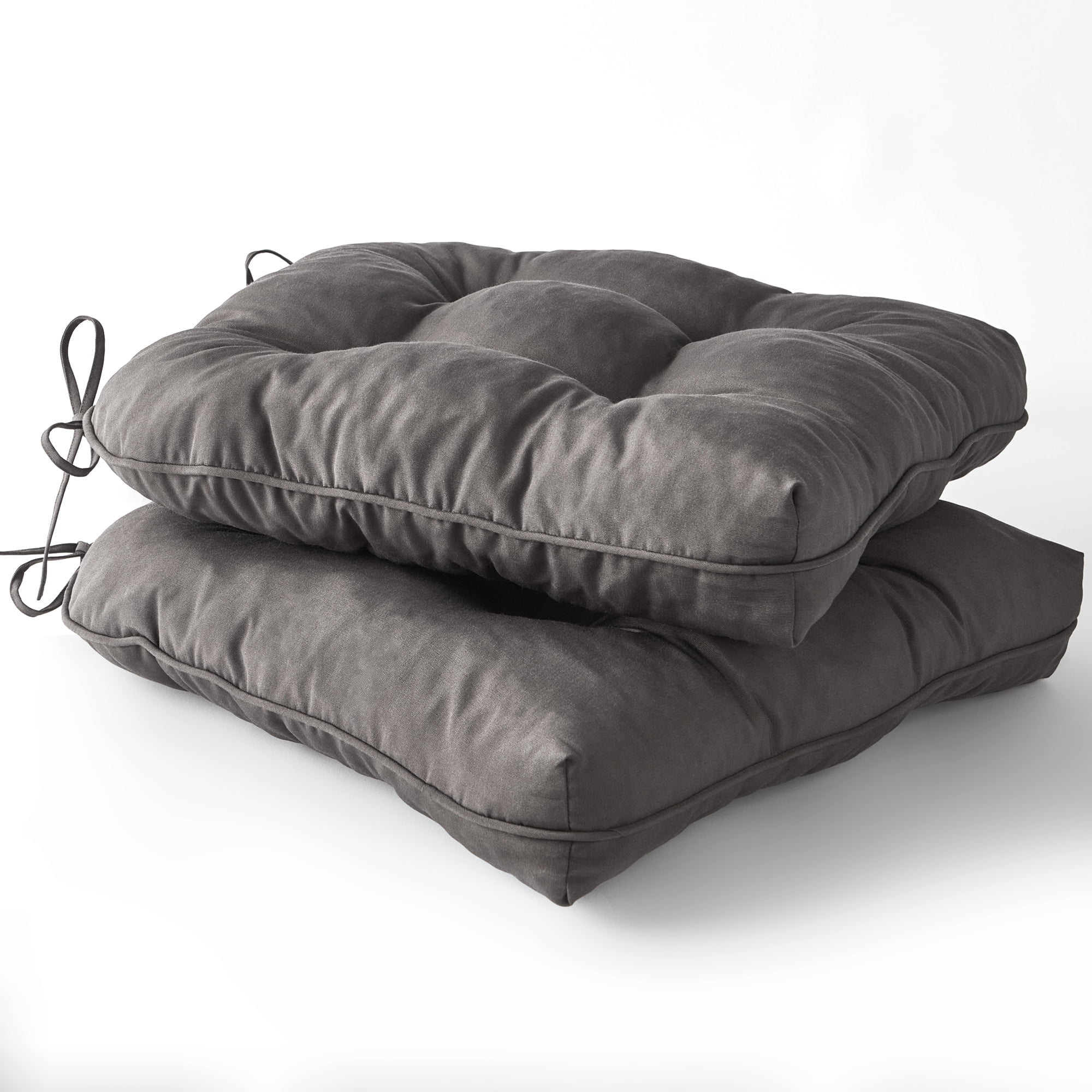 UNIKOME 19" x 19" Gray Seat Pads Cushions, Water-Resistant (2 Count)