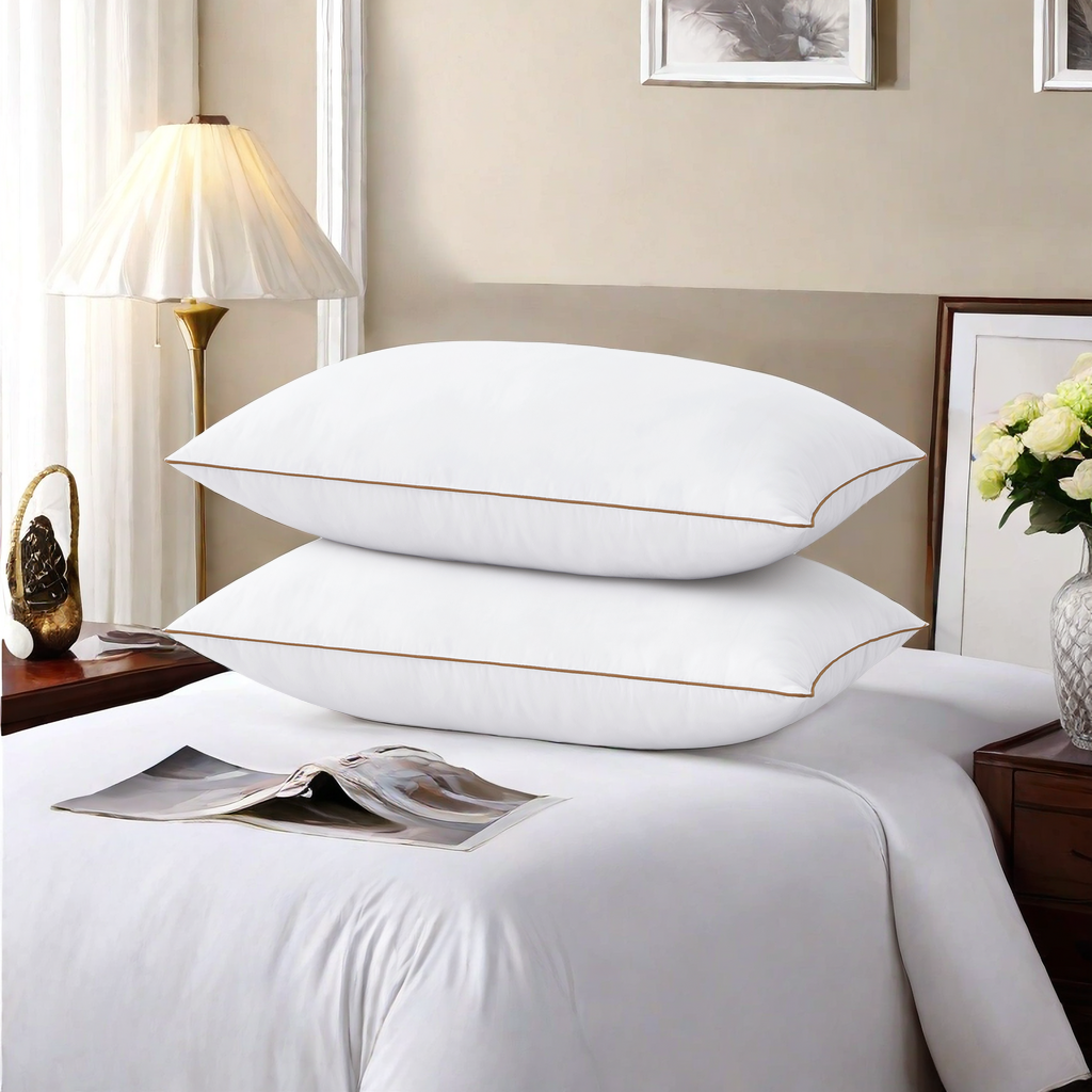UNIKOME Goose Down Pillows Queen Size 20x30 Set of 2 Medium Firm for All Sleepers Walmart