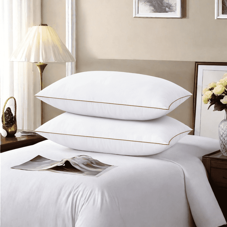 UNIKOME Goose Down Pillows, Queen Size 20x30, Set of 2, Medium