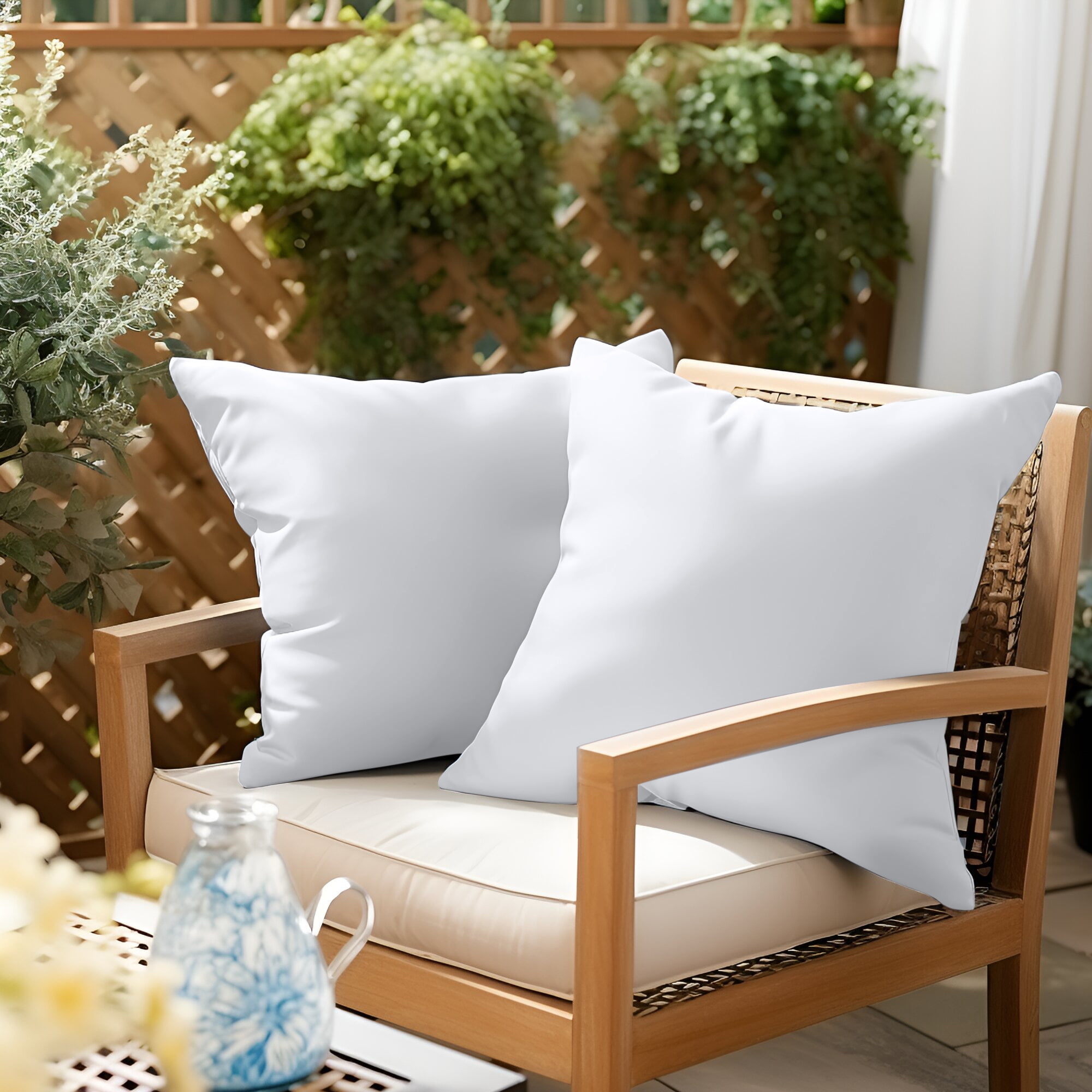 Patio top throw cushions