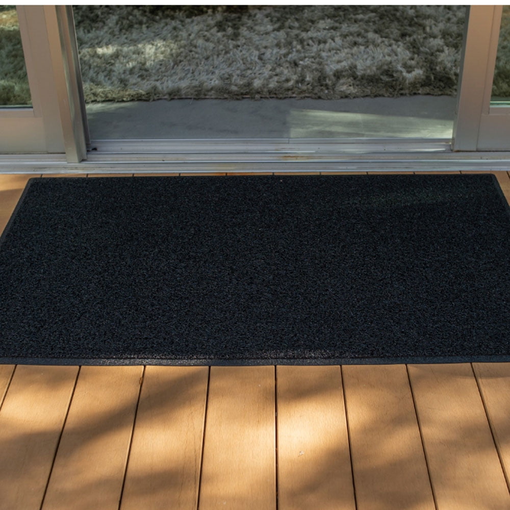 UNIMAT 4x6 48 x 72 Dual Ribbed Outdoor Indoor Doormat with Waterproof Black Rubber Backing Stylish Welcome Mat Perfect for Home Office and Kitchen Entrances Walmart