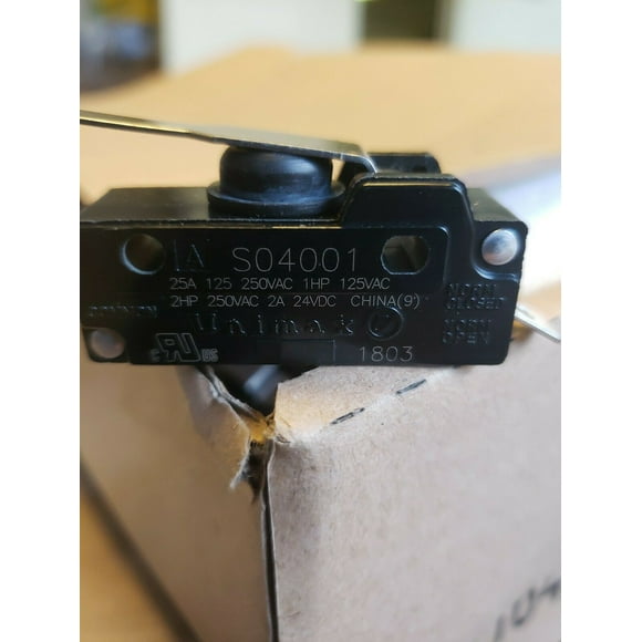UNIMAX Single Snap-Action Limit Switch S04001, AS4001, 25A, 125/250VAC 1HP 24VDC