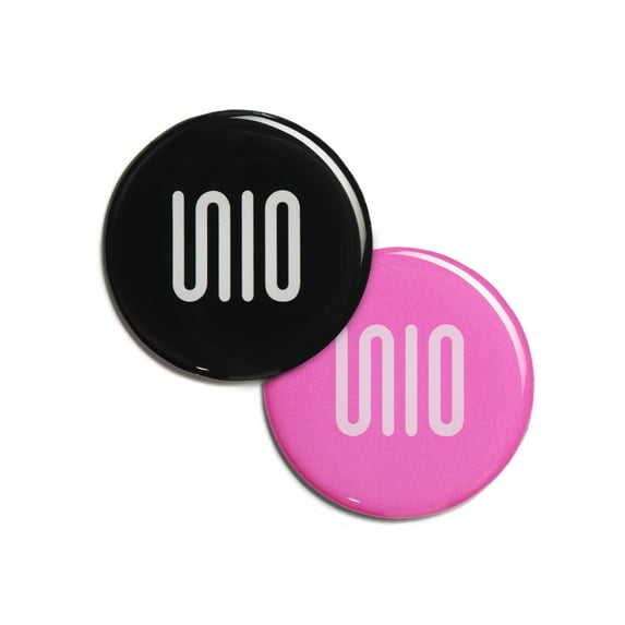 UNIO NFC Tag, Digital Information Sharing and Phone Accessory, Black and Pink, 2 Ct