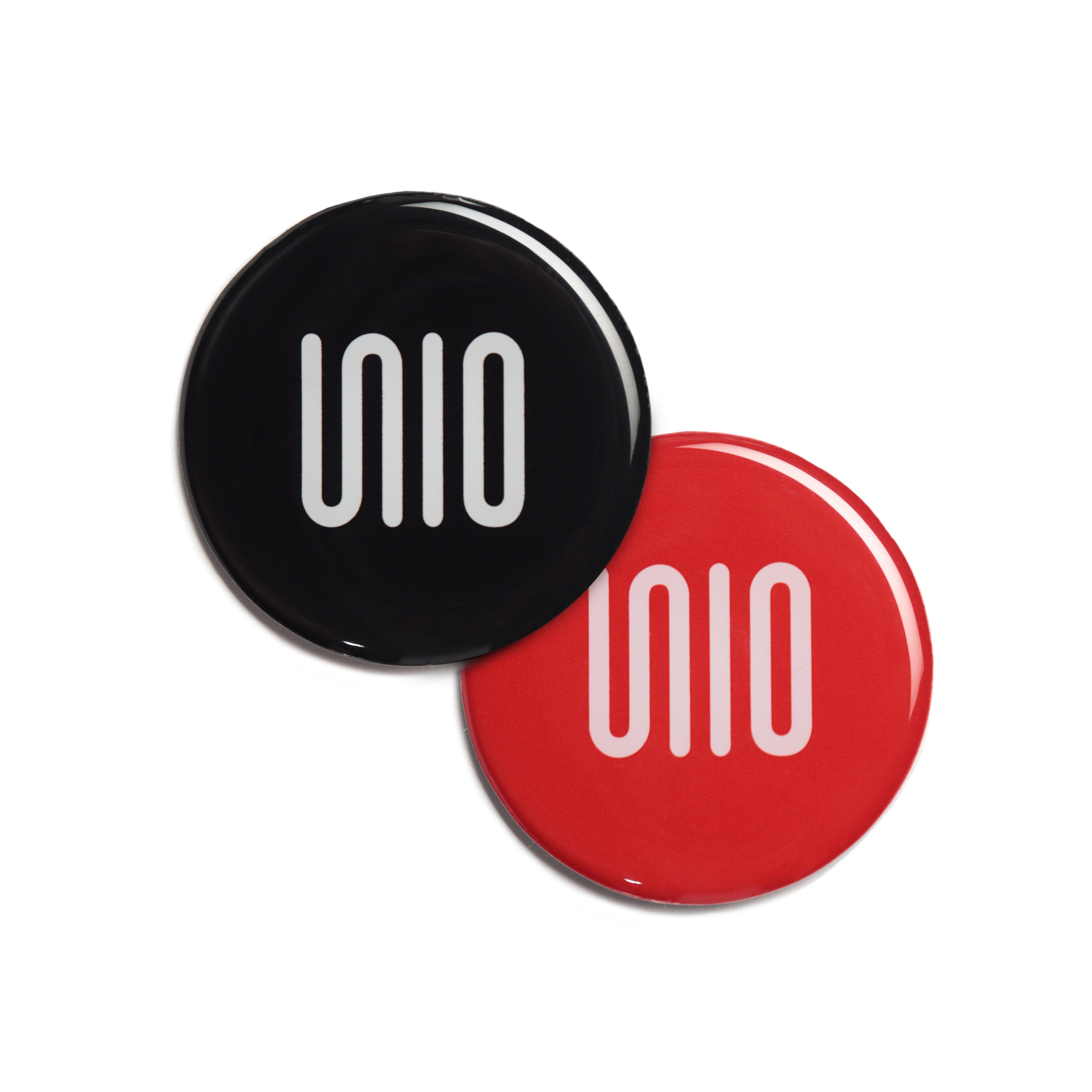 UNIO NFC Tag, Digital Information Sharing and Phone Accessory, Black and Red, 2 Ct