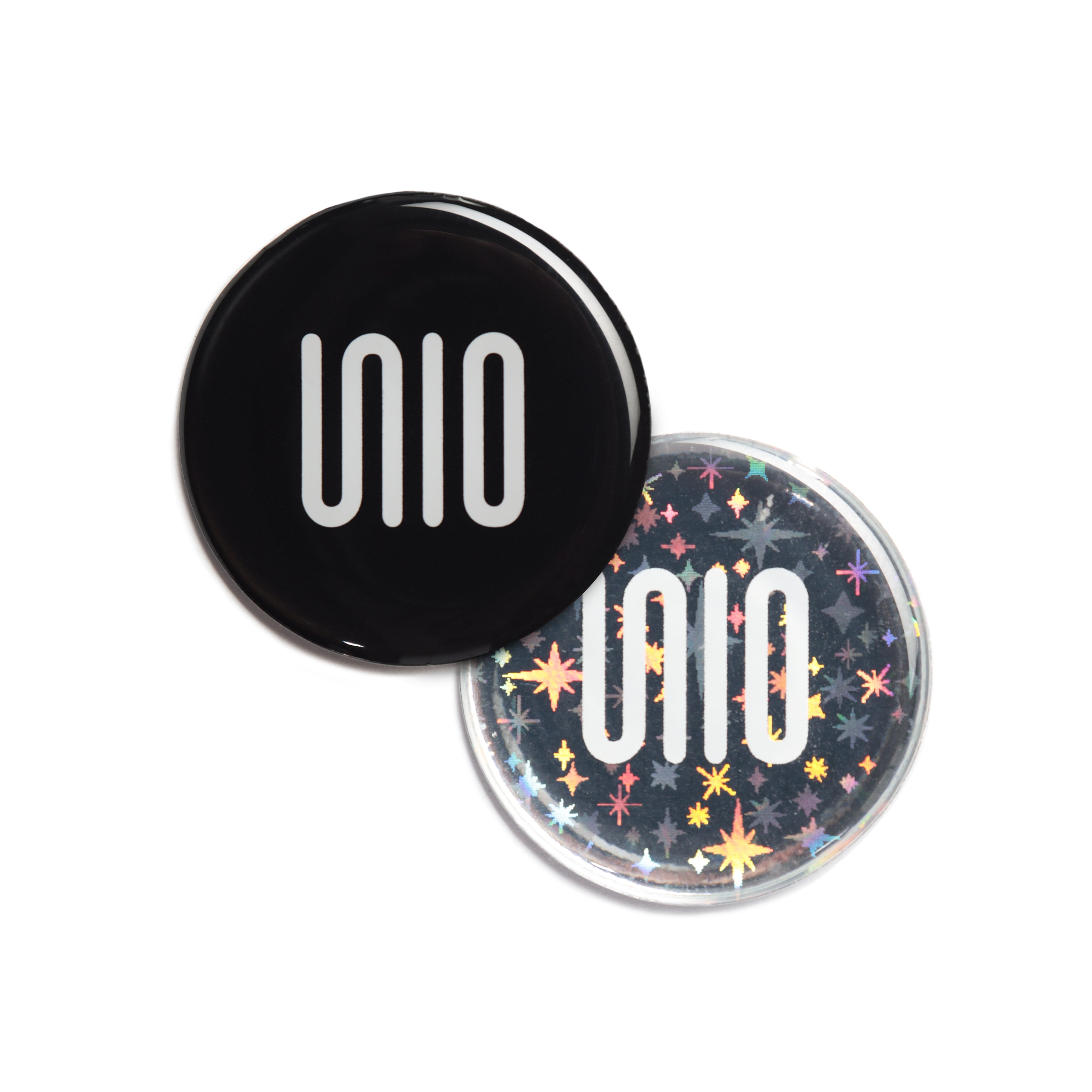 UNIO NFC Tag, Digital Information Sharing and Phone Accessory, Black and Snowwhite, 2 Ct