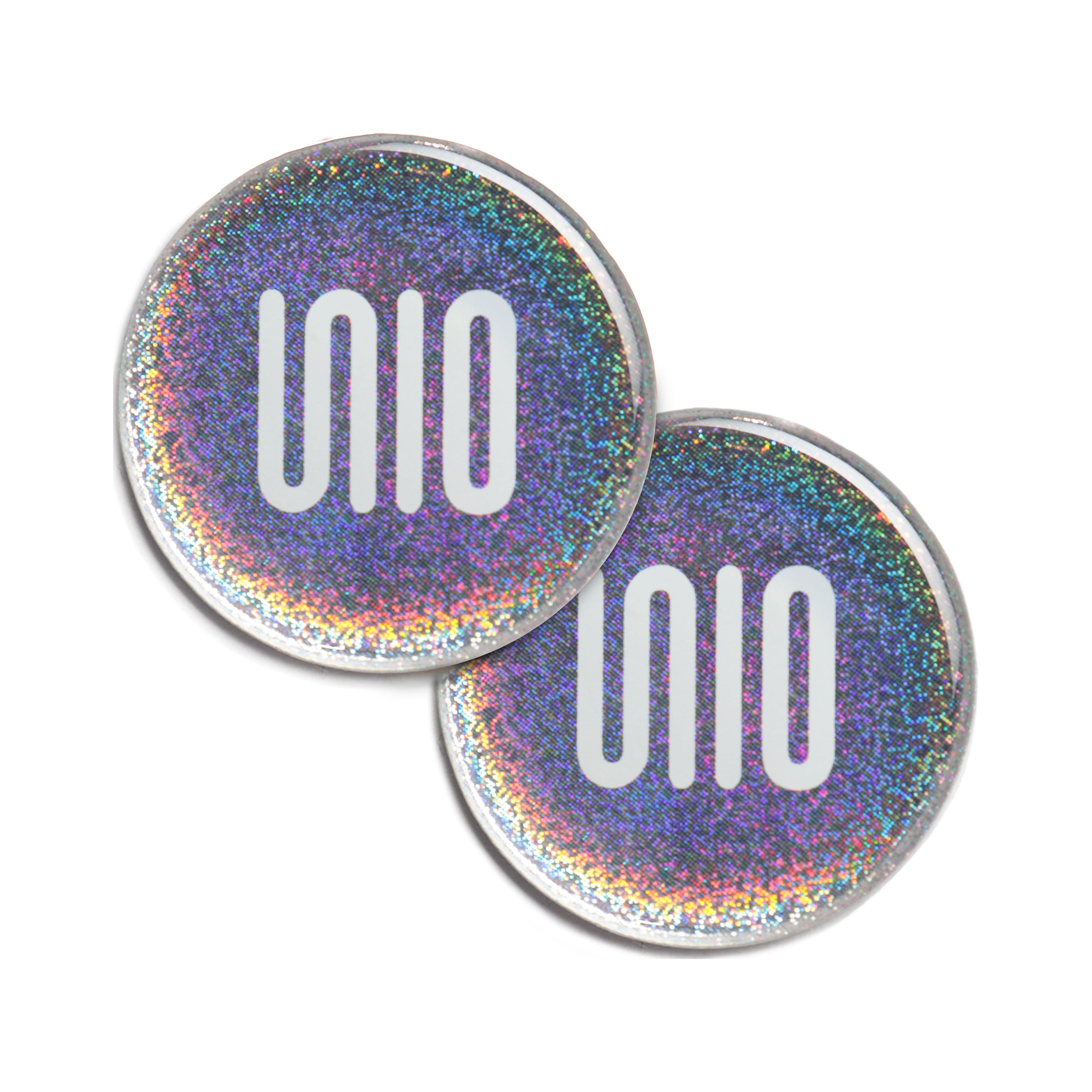 Unio NFC Tag, Digital Information Sharing and Phone Accessory, Glitter (2 Pack), Size: Dia 1.18 in