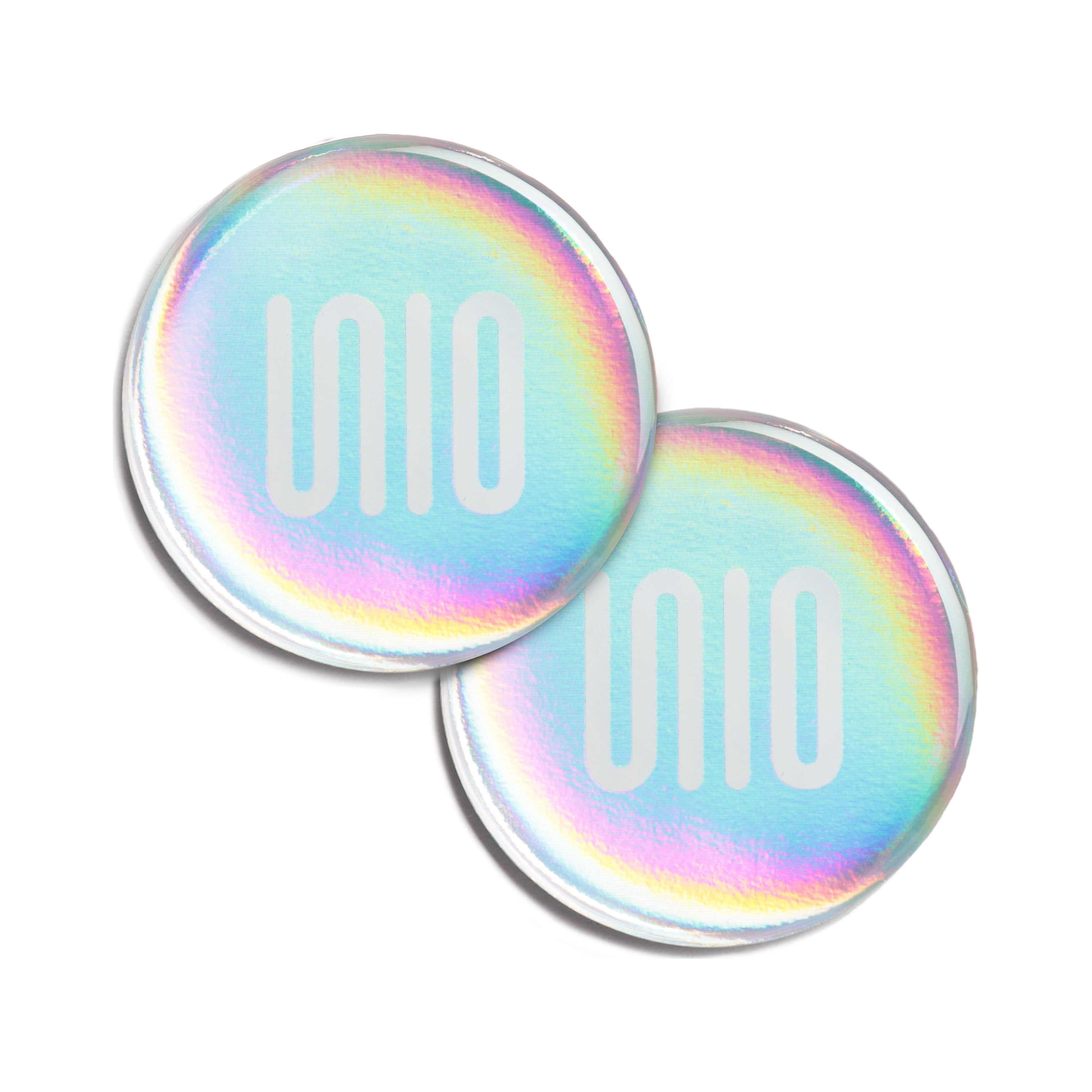UNIO NFC Tag, Digital Information Sharing and Phone Accessory, Holographic (2 Pack)