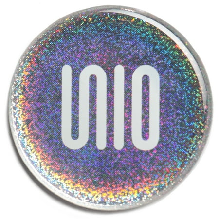 UNIO NFC Tag, Digital Information Sharing and Phone Accessory, Rainbow Glitter