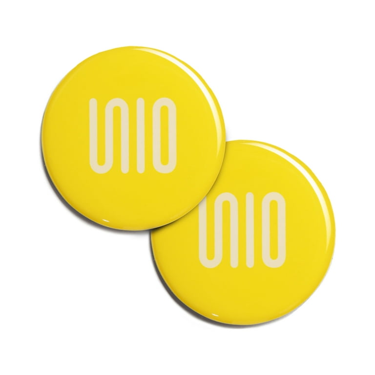UNIO NFC Tag, Digital Information Sharing and Phone Accessory, Yellow (2  Pack)