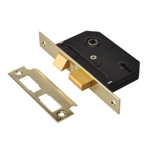 UNION - ES-SL Essentials 3 Lever Mortice Sashlock Polished Brass 65mm 2.5in Visi