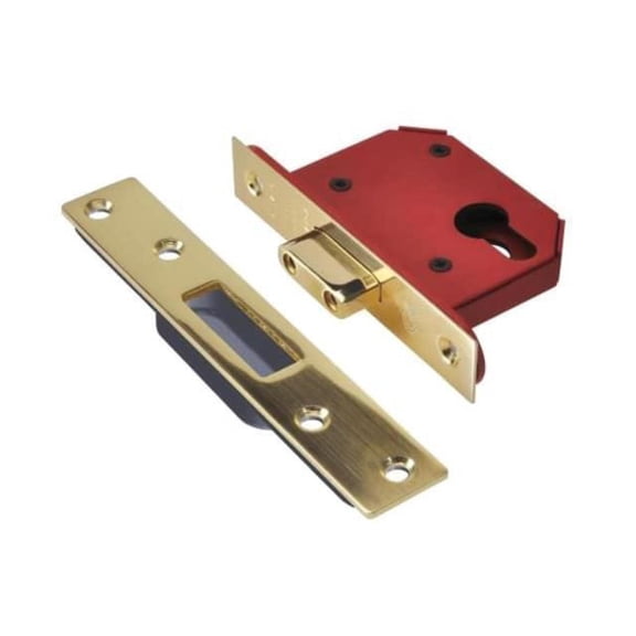 UNION - StrongBOLT 21EU EUS-PB-2.5 Euro Deadlock Plated Brass 68mm 2.5in