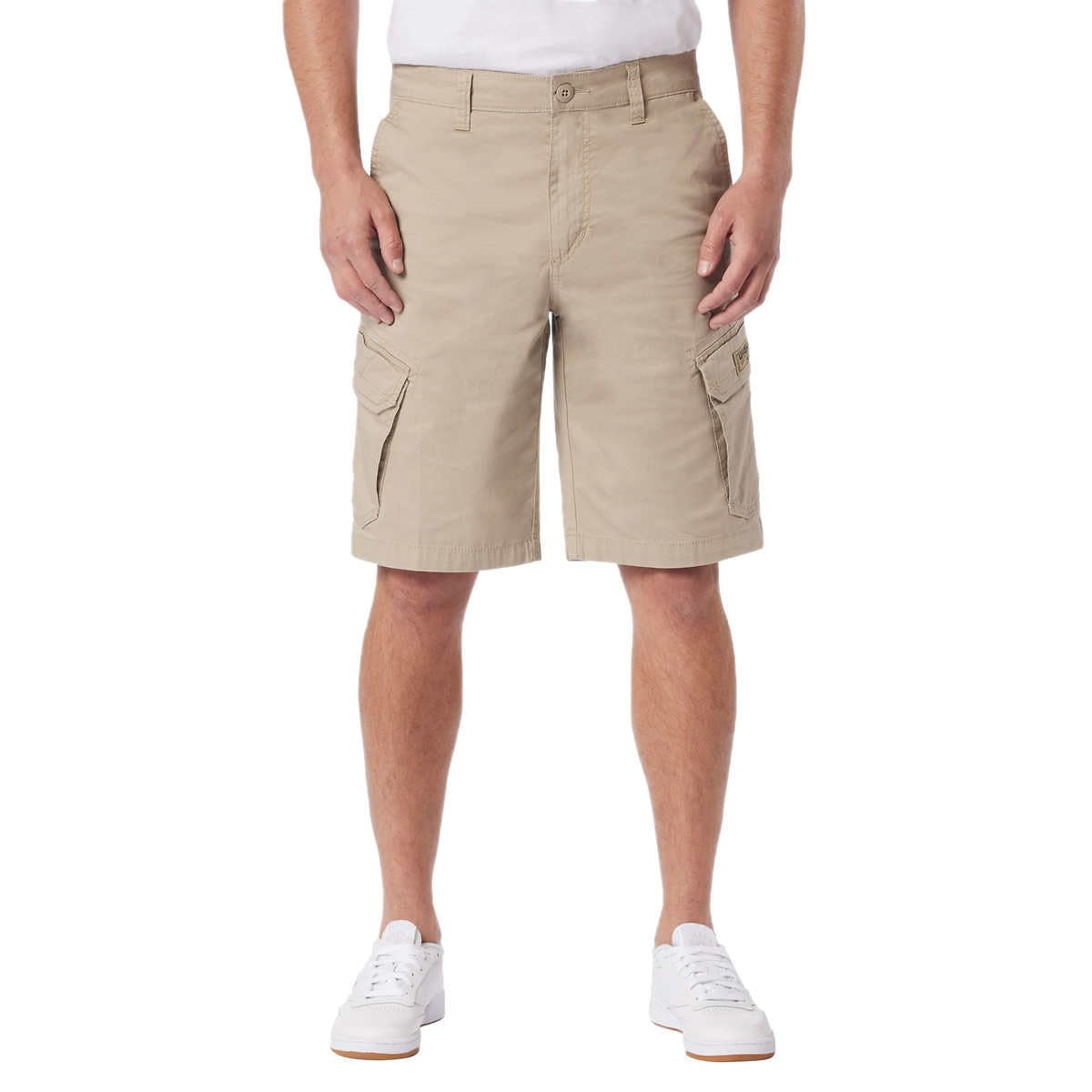 UNIONBAY Mens Oversized Cargo Pockets with Velcro Closures Short (US, Numeric, 30, Regular, Regular, TAN)