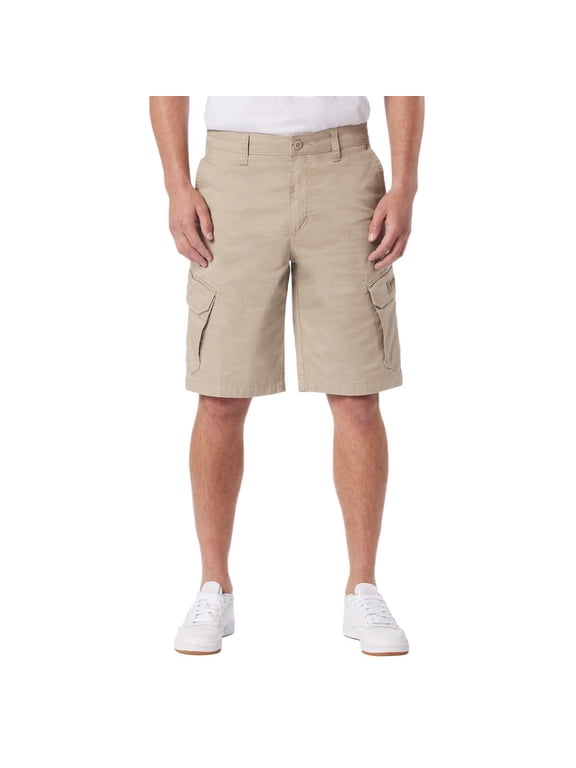 Mens Oversized Cargo Pockets with Velcro Closures Short (US, Numeric, 30, Regular, Regular, TAN)