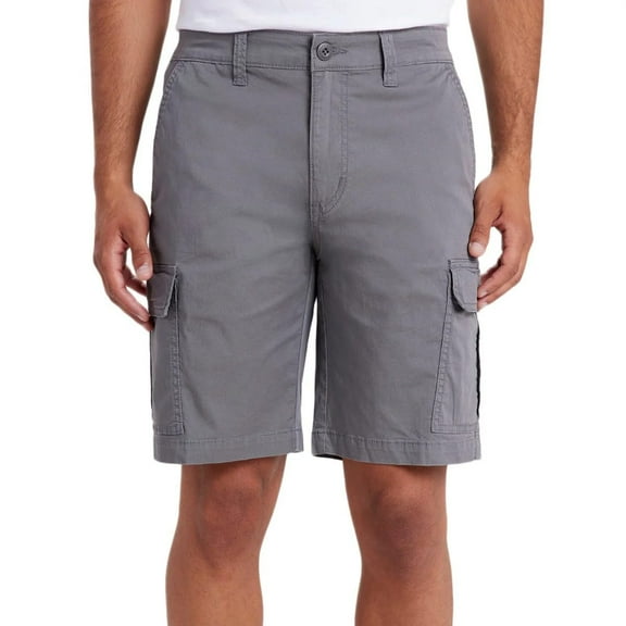 UNIONBAY Men's Relaxed Fit Flex Waist Cargo Short (Gray, 30)