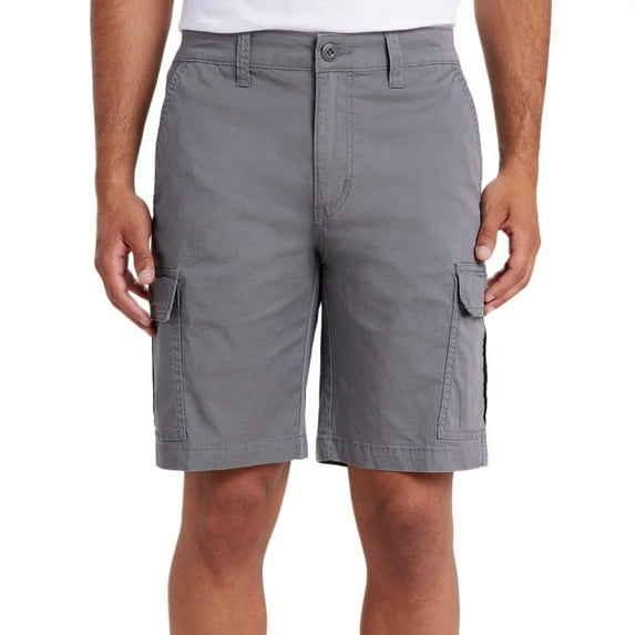 UNIONBAY Men's Relaxed Fit Flex Waist Cargo Short (Gray, 36)