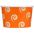 thumbnail image 1 of UNIQ 4 oz Orange Swirls and Twirls Ice Cream Cups, 1 of 5