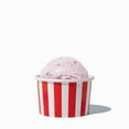 thumbnail image 1 of UNIQ 4 oz Red Striped Madness Ice Cream Cups - 1000/Case, 1 of 2