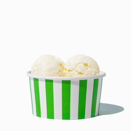 UNIQ 6 oz Green Striped Madness Ice Cream Cups - 1000/Case