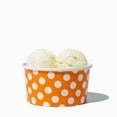 thumbnail image 1 of UNIQ 6 oz Orange Polka Dotty Ice Cream Cups - 1000/Case, 1 of 2