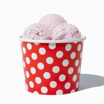 UNIQ 12 oz Red Polka Dotty Ice Cream Cups - 1000/Case
