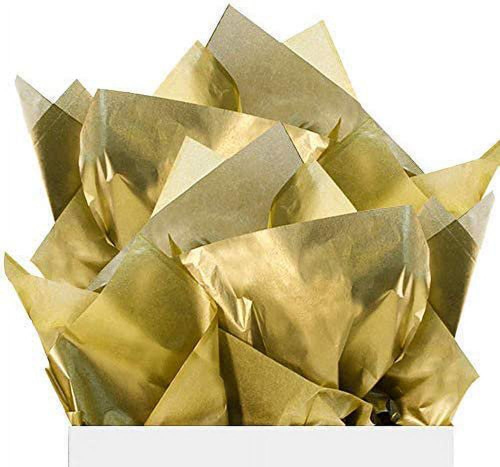 UNIQOOO 100 Sheets 20X14 Premium Metallic Rose Gold Tissue Gift